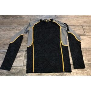 DeMarini Compression Shirt Black Gray Men Sz Medium Long Sleeve Base Layer